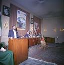051297-201نخستین سمینار جهانی محیط زیست در باشگاه وزارت امور خارجه با حضور رئیس جمهور وقت, آقای خامنه ای و مهندس غرضی-1363.2.30-( )