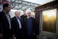 افتتاح پتروشیمی ایلام توسط حسن روحانی رئیس جمهور و بیژن زنگنه وزیر نفت 93.2.17 (1)